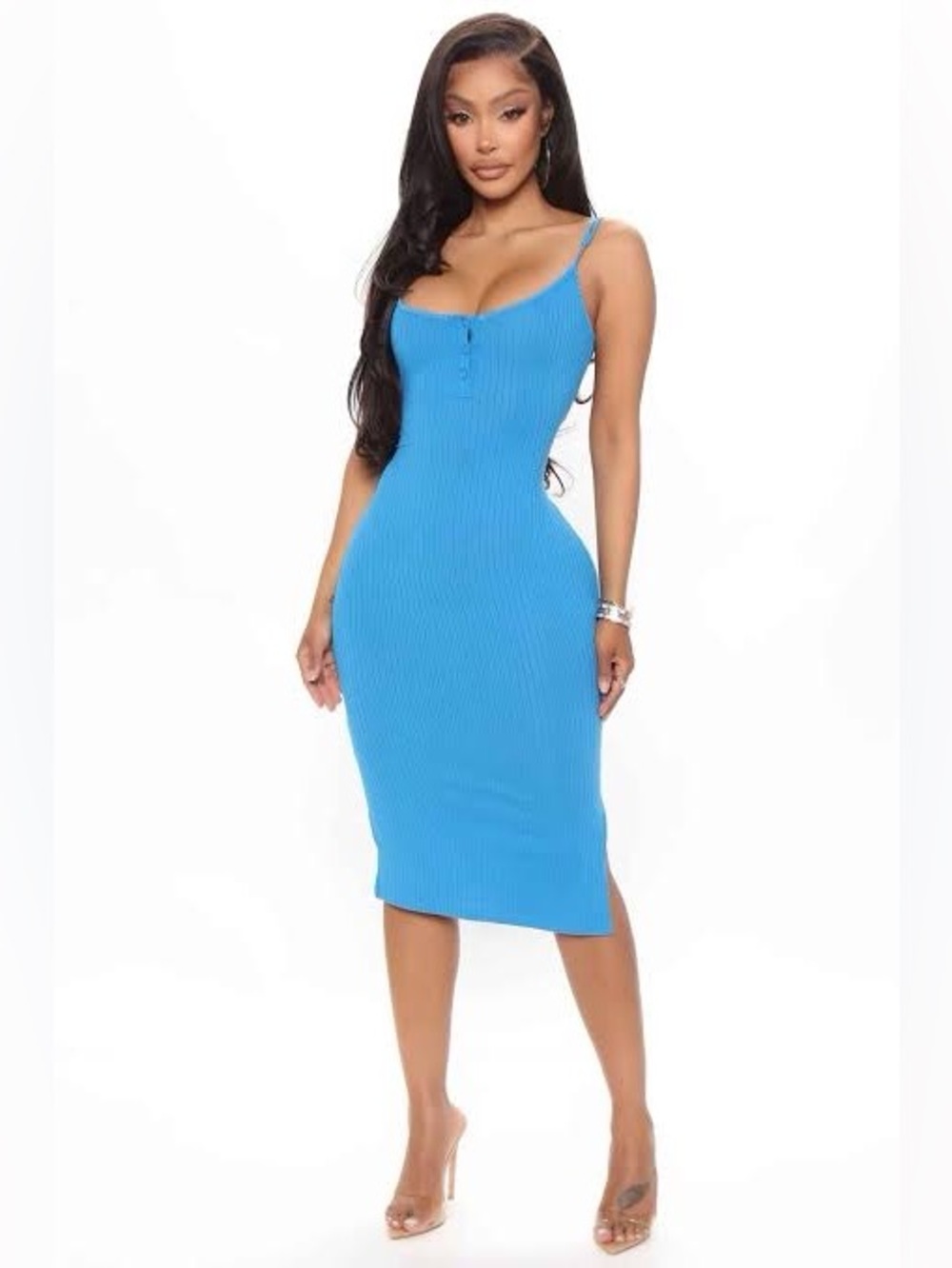 Clear Skies Midi Dress - Blue. Never worn.